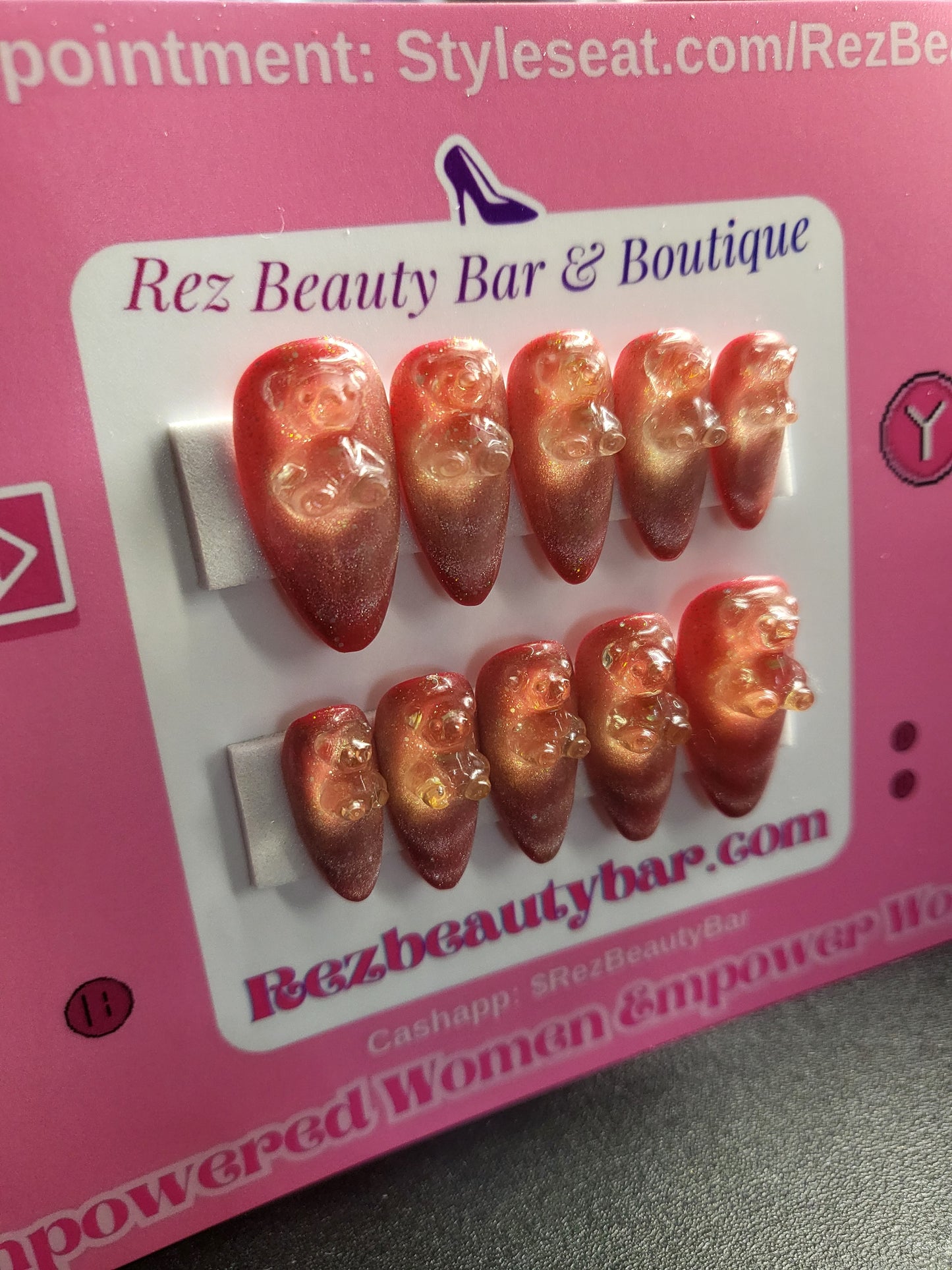 SALE $15 OFF ~ Re-Creation 2 Weeks Pink Cat Eye Gummy Bear Set