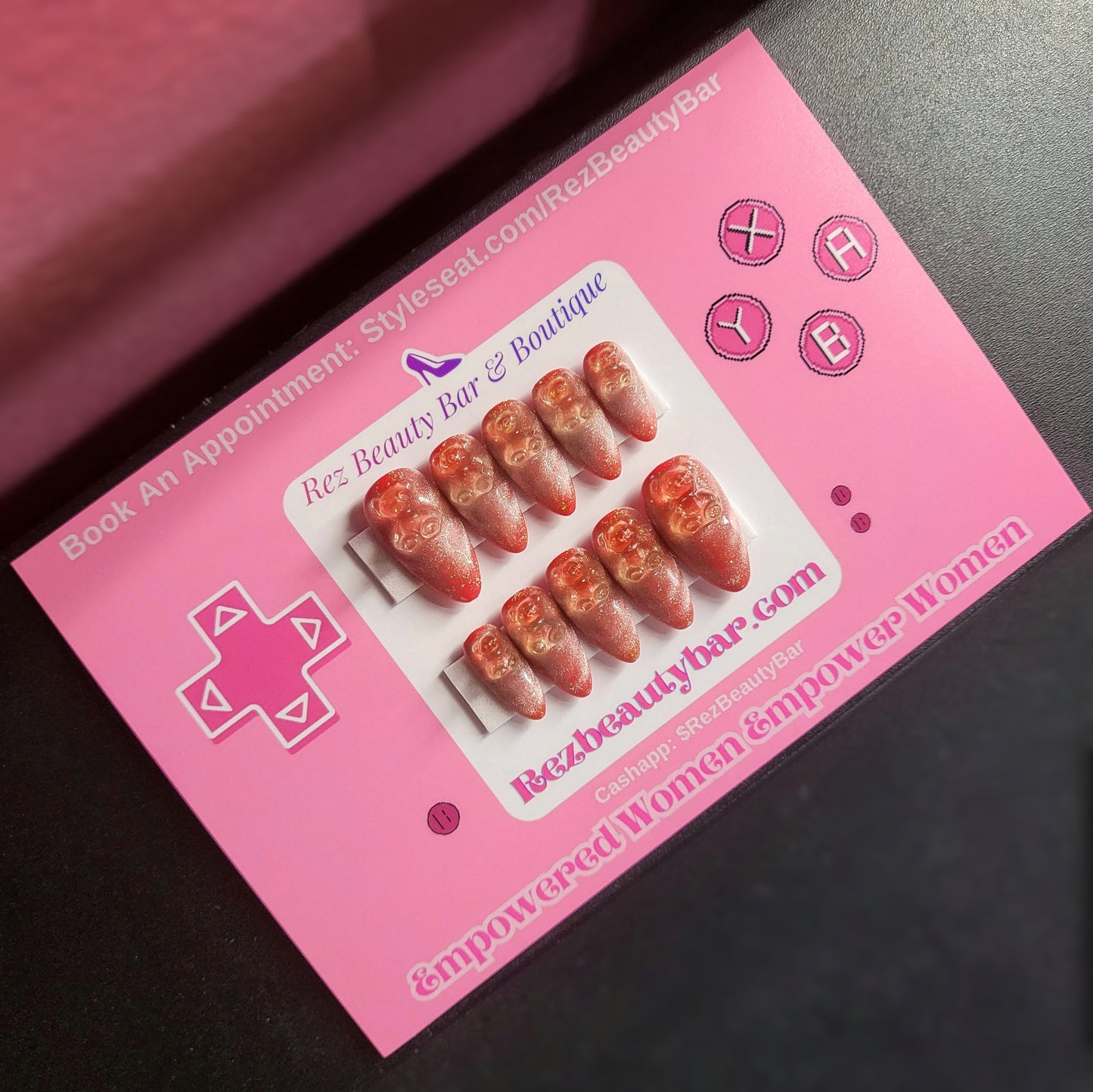 SALE $15 OFF ~ Re-Creation 2 Weeks Pink Cat Eye Gummy Bear Set